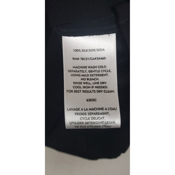 Eileen Fisher Tank Top Blouse XL Black 100% Silk Sleeveless Casual Work Classy - Picture 5 of 8